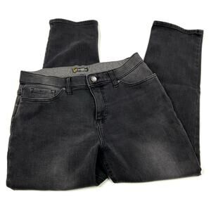 Lee | Straight Leg Jeans Black Denim Straight Leg Slim Fit Mid Rise Womens 12P